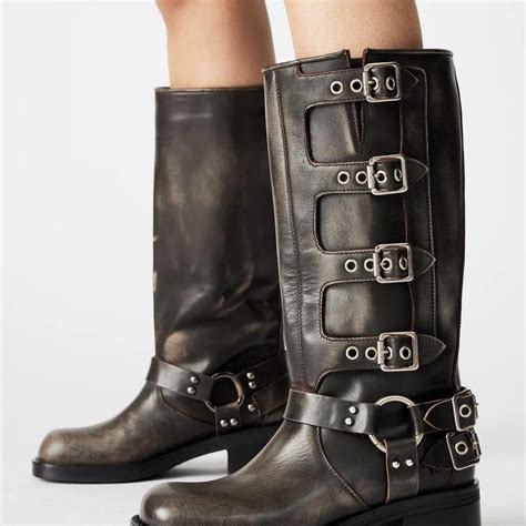 steve madden miu miu boots|steve madden motorcycle shoes.